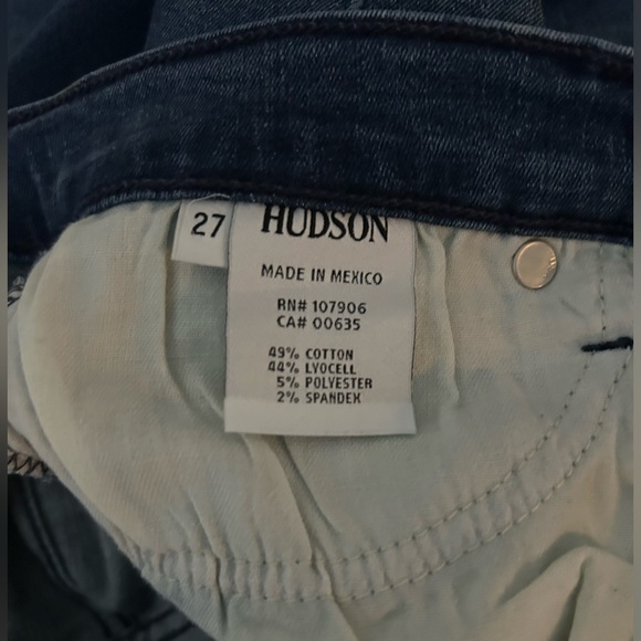 NWT HUDSON JEANS NICO MIDRISE SUPER SKINNY ANKLE RAW HEM - Picture 6 of 7